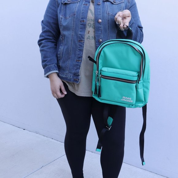 NWT Marc Jacobs Trek Pack Medium Backpack Green - Picture 1 of 12